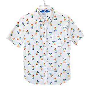 Disney‎ Parks Rainbow Mickey Pride Button-Up Shirt